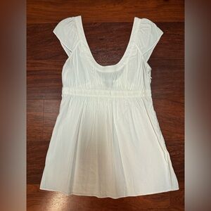 THEORY Elegant White Cap Sleeve Top